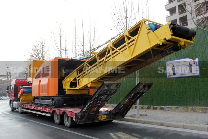 顛覆傳統(tǒng)裝車方式，山美履帶式取料機助您實現(xiàn)降本增效、節(jié)能減排！